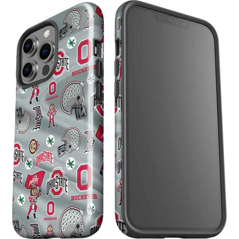 Ohio State University Pattern iPhone 15 Pro Impact Case